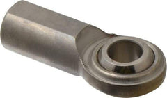 Made in USA - 5/8" ID, 1-1/2" Max OD, 5,870 Lb Max Static Cap, Plain Female Spherical Rod End - 5/8-18 RH, Stainless Steel with Stainless Steel Raceway - First Tool & Supply