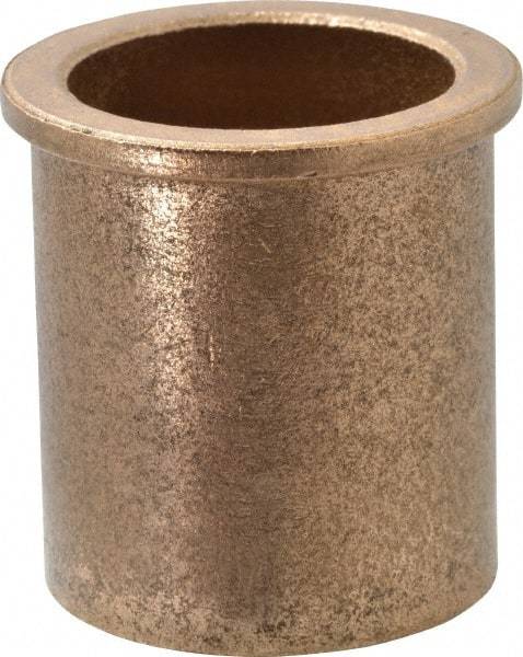 Boston Gear - 1-1/4" Inside x 1-1/2" Outside Diam, Oil Impregnated Bronze SAE-841 Flanged Sleeve Bearing - 1-3/4" Flange Outside Diam, 1/8" Flange Thickness, 1-3/4" OAL - First Tool & Supply