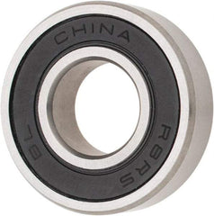 Tritan - 1/2" Bore Diam, 1-1/8" OD, Double Seal Deep Groove Radial Ball Bearing - 5/16" Wide, 1 Row, Round Bore, 535 Lb Static Capacity, 1,148 Lb Dynamic Capacity - First Tool & Supply