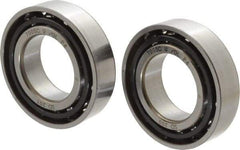 Nachi - 25mm Bore Diam, 47mm OD, Open Angular Contact Radial Ball Bearing - 12mm Wide, 1 Row, Round Bore, 17,300 Nm Static Capacity, 21,000 Nm Dynamic Capacity - First Tool & Supply