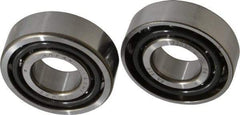 Nachi - 17mm Bore Diam, 40mm OD, Open Angular Contact Radial Ball Bearing - 12mm Wide, 1 Row, Round Bore, 11,800 Nm Static Capacity, 17,800 Nm Dynamic Capacity - First Tool & Supply