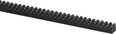 Browning - 1/4" Face Width, 4 Feet Long, 1/4" Thick Steel Gear Rack - 24 Pitch, 14-1/2° Pressure Angle - First Tool & Supply