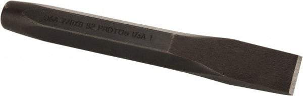 Proto - 8" OAL x 1" Blade Width Cold Chisel - 1" Tip, 7/8" Stock, Steel Handle - First Tool & Supply