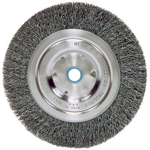 ‎Vortec Pro 6″ Narrow Face Crimped Wire Wheel, .014″ Steel Fill, 5/8″-1/2″ Arbor Hole, Retail Pack - First Tool & Supply