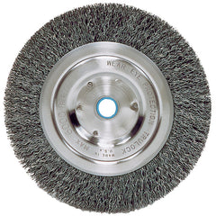 ‎Vortec Pro 6″ Narrow Face Crimped Wire Wheel, .014″ Steel Fill, 5/8″-1/2″ Arbor Hole, Retail Pack - First Tool & Supply