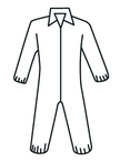 White SMMMS Coverall w/ Zipper Front, Collar, Elastic Wrists & Ankles X-Large - First Tool & Supply