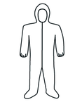 White SMMMS Coverall w/ Zipper Front, Hood, Boots & Elastic Wrists Large - First Tool & Supply