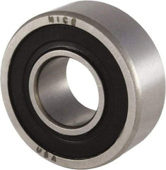 Nice - 1/4" Bore Diam, 11/16" OD, Double Seal Precision Ground Radial Ball Bearing - 5/16" Wide, 1 Row, Round Bore, 170 Lb Static Capacity, 511 Lb Dynamic Capacity - First Tool & Supply