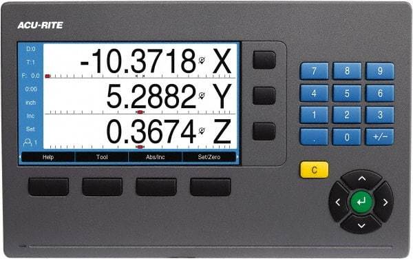 Acu-Rite - 3 Axes, Milling, Lathe & Grinding Compatible DRO Counter - Color TFT Display - First Tool & Supply