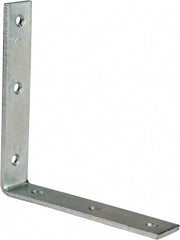 Value Collection - 6" Long x 1-1/4" Wide, Steel, Corner Brace - Zinc Plated - First Tool & Supply