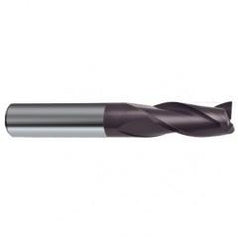 10mm Dia. x 72mm Overall Length 3-Flute Square End Solid Carbide SE End Mill-Round Shank-Center Cut-Firex - First Tool & Supply