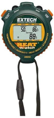 Extech - Digital Thermometer Stopwatch Clock - 8 Functions, 1/100 Sec Resolution, Green - First Tool & Supply