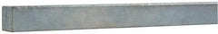 Made in USA - 12" Long x 3/8" High x 3/8" Wide, Zinc-Plated Key Stock - Low Carbon Steel - First Tool & Supply