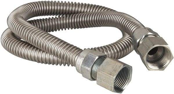 Dormont - 3/4" Inlet, 3/4" Outlet FIP x FIP Gas Connector - 36" Long, 1/2" Hose ID - First Tool & Supply