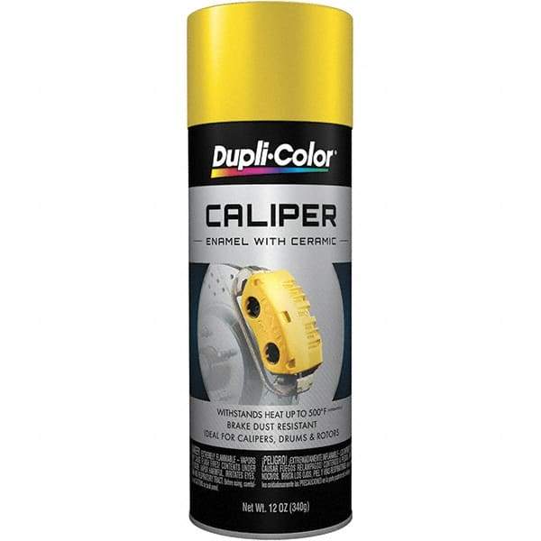 Dupli-Color - 12 oz Yellow Automotive Heat Resistant Paint - Gloss Finish, 500°F Max Temp, Comes in Aerosol Can - First Tool & Supply