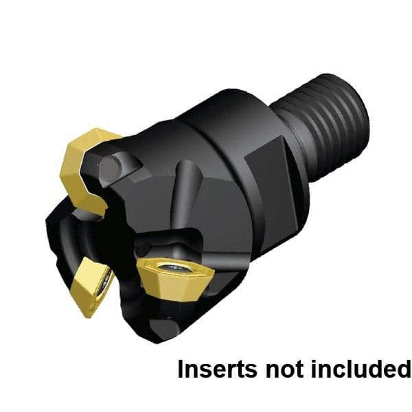 Kennametal - 32mm Cut Diam, 3.5mm Max Depth of Cut, 64mm OAL, Indexable Chamfer & Angle End Mill - OFPT06L5AFENGB Insert Style, Modular Connection Shank, 45° Lead Angle, Through Coolant - First Tool & Supply