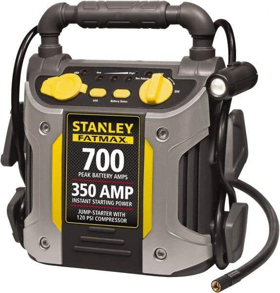 Stanley - 12 Volt Jump Starter with Inflator - 350 Amps, 700 Peak Amps - First Tool & Supply