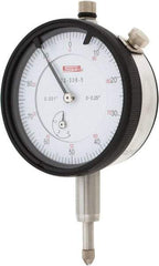 SPI - 1/4" Range, 0-100 Dial Reading, 0.001" Graduation Dial Drop Indicator - 2.2" Dial, 0.1" Range per Revolution, 0.002" Accuracy, Revolution Counter, Includes NIST Traceability Certification - First Tool & Supply