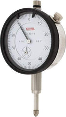 SPI - 1/2" Range, 0-50-0 Dial Reading, 0.001" Graduation Dial Drop Indicator - 2.2" Dial, 0.1" Range per Revolution, 0.002" Accuracy, Revolution Counter, Includes NIST Traceability Certification - First Tool & Supply