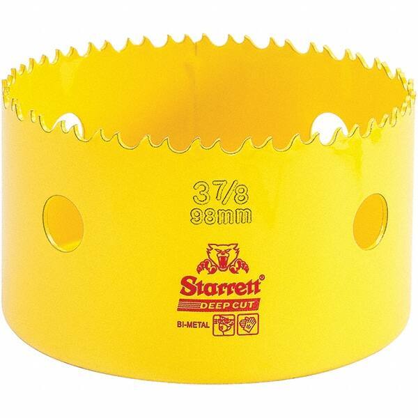 Starrett - 3-7/8" Diam, 2" Cutting Depth, Hole Saw - High Speed Steel Saw, Toothed Edge - First Tool & Supply