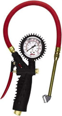 Milton - 0 to 230 psi Dial Dual Head Tire Pressure Gauge - 15' Hose Length - First Tool & Supply