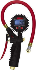 Milton - 0 to 255 psi Digital Ball Foot Tire Pressure Gauge - AAA Battery, 15' Hose Length - First Tool & Supply