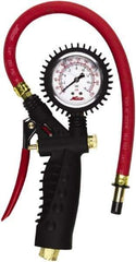 Milton - 0 to 230 psi Dial Straight Tire Pressure Gauge - 15' Hose Length - First Tool & Supply