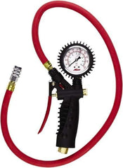 Milton - 0 to 230 psi Dial Kwik Grip Safety Tire Pressure Gauge - 36' Hose Length - First Tool & Supply