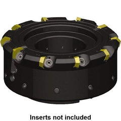 Kennametal - 10 Inserts, 125mm Cutter Diam, 1.09mm Max Depth of Cut, Indexable High-Feed Face Mill - 40mm Arbor Hole Diam, 62.97mm High, KCFM Toolholder, HDHN07008SR, SDHN1204ZZSN4W Inserts, Series KCFM - First Tool & Supply