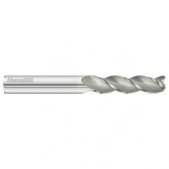 1/2 Dia. x 4 Overall Length 3-Flute .030 C/R Solid Carbide SE End Mill-Round Shank-Center Cut-FC5 - First Tool & Supply