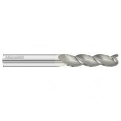 1/2 Dia. x 4 Overall Length 3-Flute .030 C/R Solid Carbide SE End Mill-Round Shank-Center Cut-FC5 - First Tool & Supply