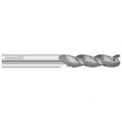 5/8 Dia. x 6 Overall Length 3-Flute .090 C/R Solid Carbide SE End Mill-Round Shank-Center Cut-Uncoated - First Tool & Supply