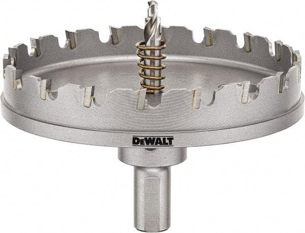 DeWALT - 4" Diam, 1/4" Cutting Depth, Hole Saw - Carbide-Tipped Saw, Toothed Edge - First Tool & Supply