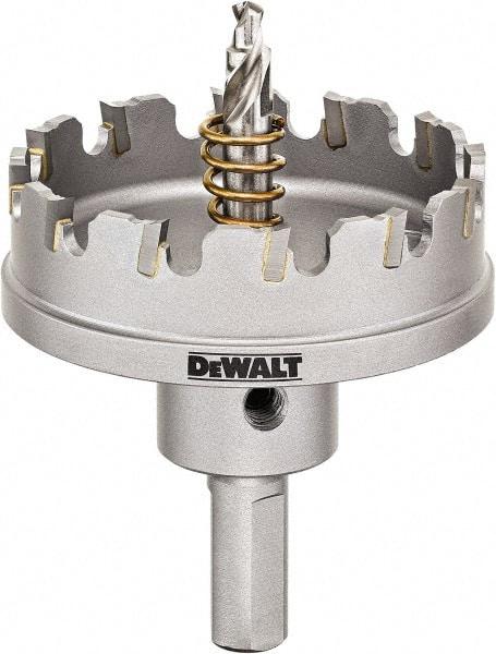 DeWALT - 2-1/4" Diam, 1/4" Cutting Depth, Hole Saw - Carbide-Tipped Saw, Toothed Edge - First Tool & Supply