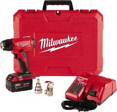 Milwaukee Tool - 0 to 875°F Heat Setting, 6 CFM Air Flow, Heat Gun Kit - 18 Volts, 5 Amps, 360 Watts - First Tool & Supply