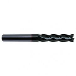 3/8 Dia. x 4 Overall Length 4-Flute Square End Solid Carbide SE End Mill-Round Shank-Center Cut-Super-A - First Tool & Supply