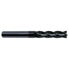 3/8 Dia. x 4 Overall Length 4-Flute Square End Solid Carbide SE End Mill-Round Shank-Center Cut-Super-A - First Tool & Supply