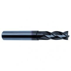 1/4 Dia. x 3 Overall Length 4-Flute Square End Solid Carbide SE End Mill-Round Shank-Center Cut-Super-A - First Tool & Supply