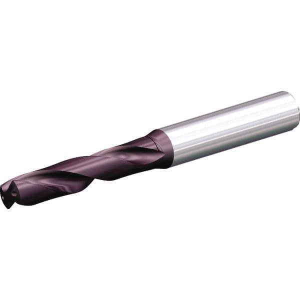 Kennametal - 16.1mm 140° Solid Carbide Jobber Drill - Uncoated, Right Hand Cut, Spiral Flute, Straight Shank, 143mm OAL, SGL Point - First Tool & Supply