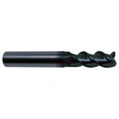 1/2" Dia. - 4-1/2" OAL - 45° Helix Super-A Carbide End Mill - 3 FL - First Tool & Supply