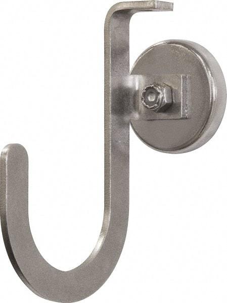 Mag-Mate - 42 Lb Capacity, 3-1/4" Projection, 304 Stainless Steel Magnetic J Hook - 5" OAL - First Tool & Supply