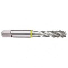 M20x2.5 6H 4-Flute Cobalt Yellow Ring Semi-Bottoming 40 degree Spiral Flute Tap-Bright - First Tool & Supply