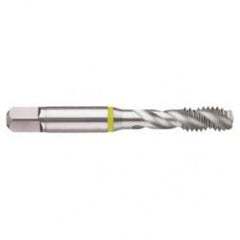 1-8 2B 4-Flute Cobalt Yellow Ring Semi-Bottoming 40 degree Spiral Flute Tap-Bright - First Tool & Supply