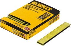 DeWALT - 3/4" Long x 1/4" Wide, 18 Gauge Crowned Construction Staple - Steel, Copper Finish, Chisel Point - First Tool & Supply