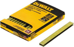 DeWALT - 1/2" Long x 1/4" Wide, 18 Gauge Crowned Construction Staple - Steel, Copper Finish, Chisel Point - First Tool & Supply