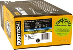 Stanley Bostitch - 13 Gauge 2" Long Siding Nails for Power Nailers - Steel, Galvanized Finish, Smooth Shank, Coil Wire Collation, Round Head, Blunt Diamond Point - First Tool & Supply