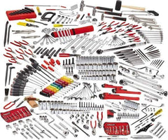 Proto - 411 Piece 1/4, 3/8 & 1/2" Drive Master Tool Set - Comes in Roller Cabinet with Top Chest - First Tool & Supply