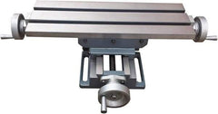 Interstate - 6-1/8" Table Width x 18-5/8" Table Length, 9" Cross Travel x 13" Longitudinal Travel, Slide Machining Table - 5.28" Overall Height, Two 1/2" Longitudinal T Slots - First Tool & Supply