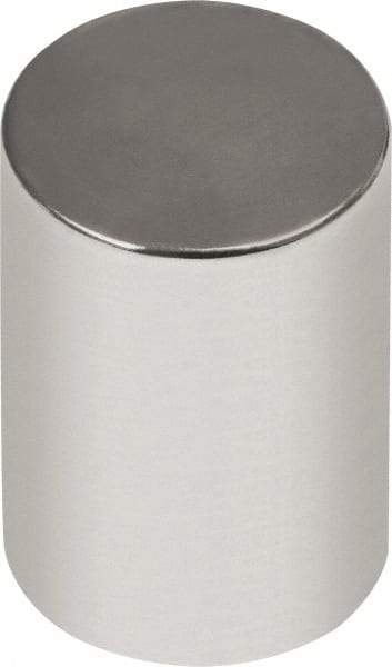 Mag-Mate - 1/4" Diam x 1/2" High Neodymium Rare Earth Magnet - 3.87 Lb Max Capacity, 180°F Max, Nickel Plated - First Tool & Supply