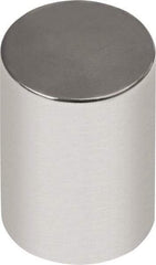 Mag-Mate - 1/4" Diam x 1/2" High Neodymium Rare Earth Magnet - 3.87 Lb Max Capacity, 180°F Max, Nickel Plated - First Tool & Supply